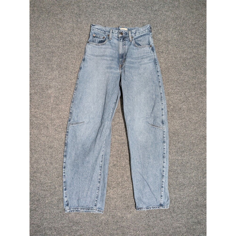 Levis Cinch Barrel Leg Jeans Womens 28x30 Denim Blue